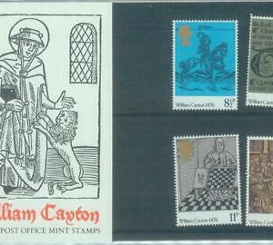 86955 - GB - STAMP official presentation folder - 1976 William Caxton CHESS