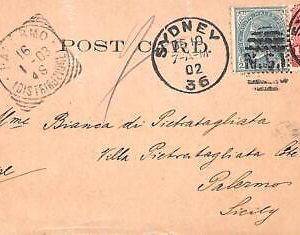 ac6716 - AUSTRALIA: New South Wales - Postal History - POSTCARD to ITALY  1902