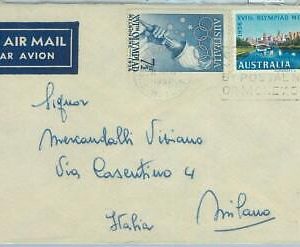 67346 - AUSTRALIA - Postal History -   COVER to ITALY   1957  - OLYMPIC GAMES