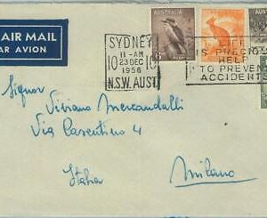 67344 - AUSTRALIA - Postal History -   COVER to ITALY  1954 - Birds PLATYPUSS
