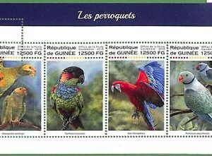 A0653 - GUINEE Guinea - ERROR  MISSPERF SHEET -    BIRDS Parrots   2018