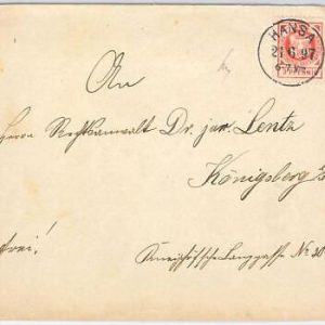 42046 - GERMANY / Russia - POSTAL HISTORY - HANSA Local mail - Königsberg 1897