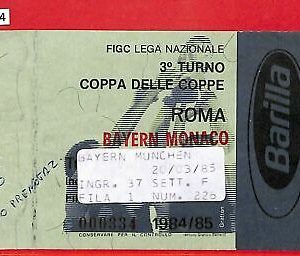C1364 - Alte FUSSBALLSPIEL-TICKET - 1984/85 ROM gegen BAYERN München