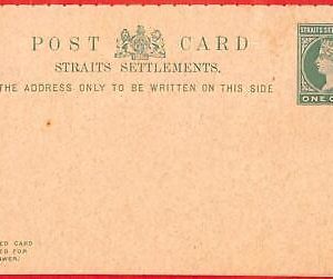aa5131 - Straits Settlements  - Postal History -  POSTAL STATIONERY Double CARD