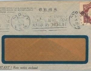 74110 - AUSTRALIA - POSTAL HISTORY - STATIONERYcut-out used on COVER 1923