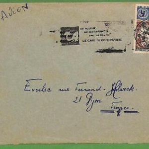 ZA0454 -  IVORY COAST  - Postal History - Cover - Elephants - 1967