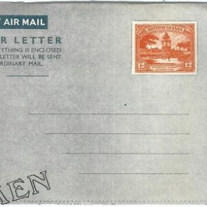 69067 - GUIANA - POSTAL HISTORY - STATIONERY AEROGRAMME overprinted SPECIMEN