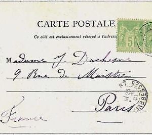 37097 - FRENCH Levant - Postal History - French Stamps on POSTCARD from CONSTANT