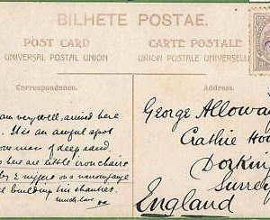 ZA0383 - MOZAMBIQUE - Postal History - Postcard to England -  Animals ELEPHANTS