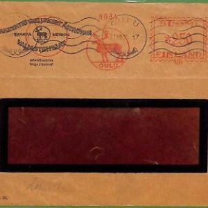 ZA0392 - FINLAND - Postal History - RED Postmark - FAUNA - 1935