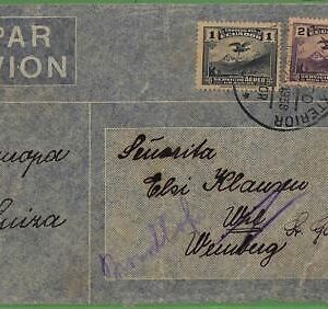 ZA0393 - ECUADOR - Postal History - COVER - FAUNA, Birds - 1938