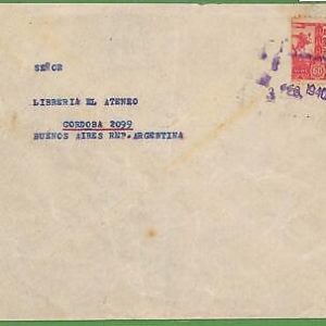 ZA0406 - BOLIVIA - Postal History - Bisected stamp on COVER - FAUNA - 1940