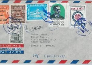 78994 - COSTA RICA - POSTAL HISTORY -  REGISTERED COVER to ITALY 1974