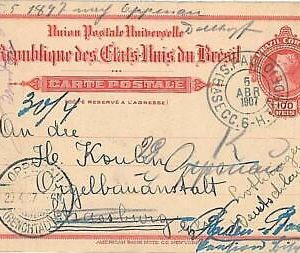 15551 - BRAZIL to GERMANY -  POSTAL STATIONERY: 1907