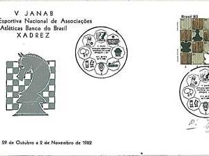 25474 - BRAZIL-SPECIAL COVER 1982SPORT-CHESS tennis football BASKETBALL