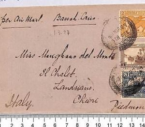 P0969 - IRAQ - Postal History - possible FIRST FLIGHT COVER to Italy 31.03.1927