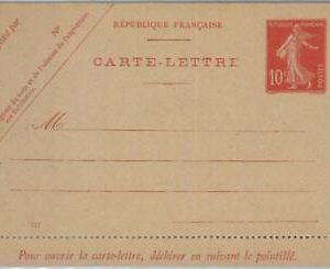77409 - FRANCE - Postal History - STATIONERY LETTER CARD  Storch  # A2 date 717