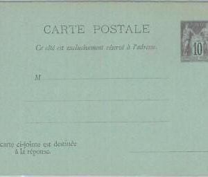 77433 - FRANCE - Postal History - STATIONERY  CARD  Storch  #  640a    DOUBLE