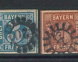 66202 - BAYERN - Very Fine USED STAMPS: Michel # 2 + 4