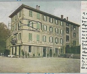 73080 - CARTOLINA d'Epoca LECCO Citta'  -  HOTEL MAZZOLINI 1914