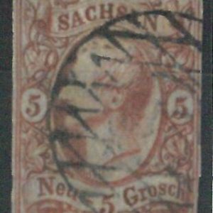 68960 - GERMANY: SACHSEN Saxony - STAMPS: Michel #  12 -  VERY Fine  Used