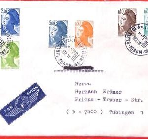 aa0822 - FRANCE - Postal History -  COVER 1982