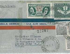 27428  - BRAZIL   - POSTAL HISTORY -  COVER 1943 DOUBLE CENSURE - AIRFORCE
