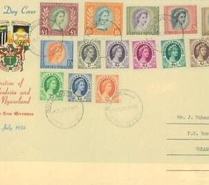 P0450 - RHODESIA Nyasaland  - POSTAL HISTORY - FDC COVER 1954 Definitive set