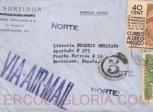 ad6294 - MEXICO - Postal History -  COVER to SPAIN 1942 Double CENSOR