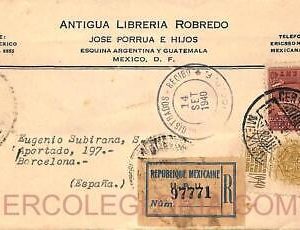 ad6291 - MEXICO - Postal History - COVER to SPAIN Foreign Currency Inspection