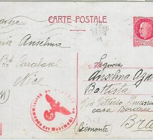 77450 - FRANCE - Postal History - Censored  STATIONERY  CARD 1944