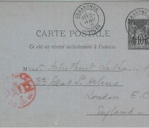 85130 - FRANCE - Postal History - STATIONERY CARD Storch  # 62 from Gérardmer
