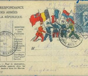 85125 - FRANCE - Postal History - FELDPOST Field Post CARD  by GB soldier 1918