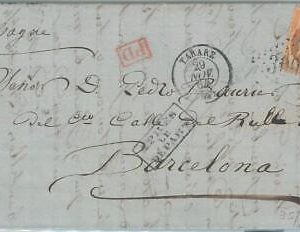 77462 - FRANCE - Postal History - COVER from TARARE  to Genova ITALY 1864