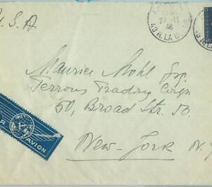 88876 - FRANCE - Postal History - Single stamp on AIRMAIL COVER to USA - 1946