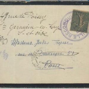 81940 - FRANCE - Postal History - WAR - MOURNING COVER from PTT Lille Reconquis!