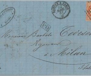 75191 - FRANCE - Postal History -  TRAIN AMBULANT Nantes Paris on COVER  1863