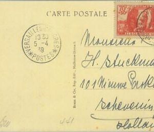 85120 - FRANCE - Postal History - Yvert 423 on  POSTCARD to the NETHERLANDS 1939
