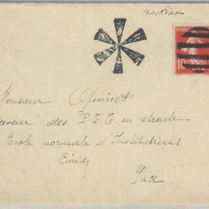 81923 - FRANCE - Postal History - Semeuse f/ p FANCY MUTE CANCELLATION on COVER