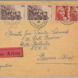 69928 - FRANCE - POSTAL HISTORY - AIRMAIL COVER  to  ARGENTINA 1946