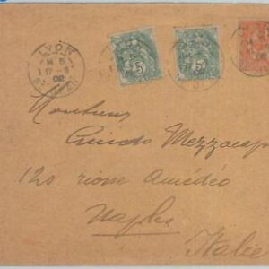 75198 - FRANCE - Postal History -    COVER to ITALY 1902