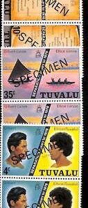 76534 - TUVALU - STAMPS - Yvert # 1/3 overprinted SPECIMEN Boats SEPARATION