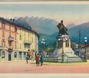 73087  - CARTOLINA d'Epoca -  LECCO Citta' :   Monumento   MANZONI    1937