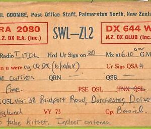 ae9200 - NEW ZEALAND - RADIO CARD - Palmerston North - 1940/50'