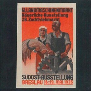 66375 - POLAND  - VINTAGE collectable LABEL Poster Stamp: Wrocław BRESLAU 1935