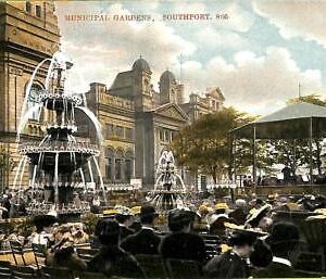ac5086- GB  -  VINTAGE POSTCARD:   Southport, Municipal Gardens 1905 MERSEYSIDE
