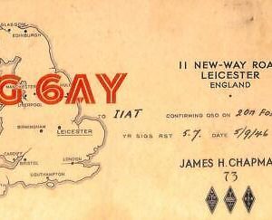 ac5262  - GB  -  Radio Frequency card:  ENGLAND, New-Way Road Leichester - 1946