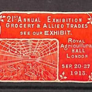 ac5501 - GB  -  VINTAGE POSTER STAMP: London, Royal Agricultural Hall