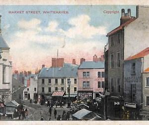 ac5222 - GB  -  VINTAGE POSTCARD: WHITEHAVEN, Market Street CUMBRIA