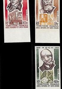 P1021 - Affars Et Issas - IMPERF stamps  - MEDICINE Koch RONTGEN Jenner 1973